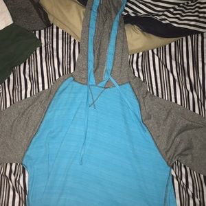 Light blue light shirt hoodie